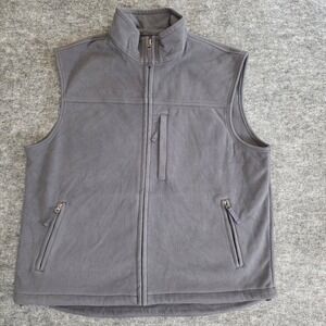 Duluth Trading Co Vest Mens Size‎ XL Gray Full Zip Pockets Outdoors Fleece